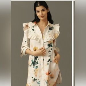 NWT Anthropology Pilcro Multicolor Ruffle Blouse